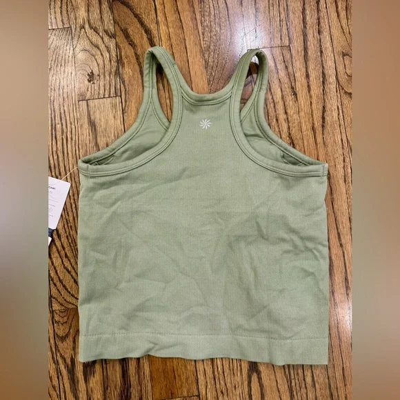 NWT New ATHLETA GIRL Rise Above Rib Cami Shelf Bra Racerback Tank Top M 8 10 - Picture 6 of 7